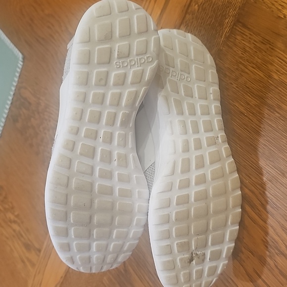 Adidas Womans Light Gray With Lilac Logo Slip-On Shoes - Picture 6 of 8